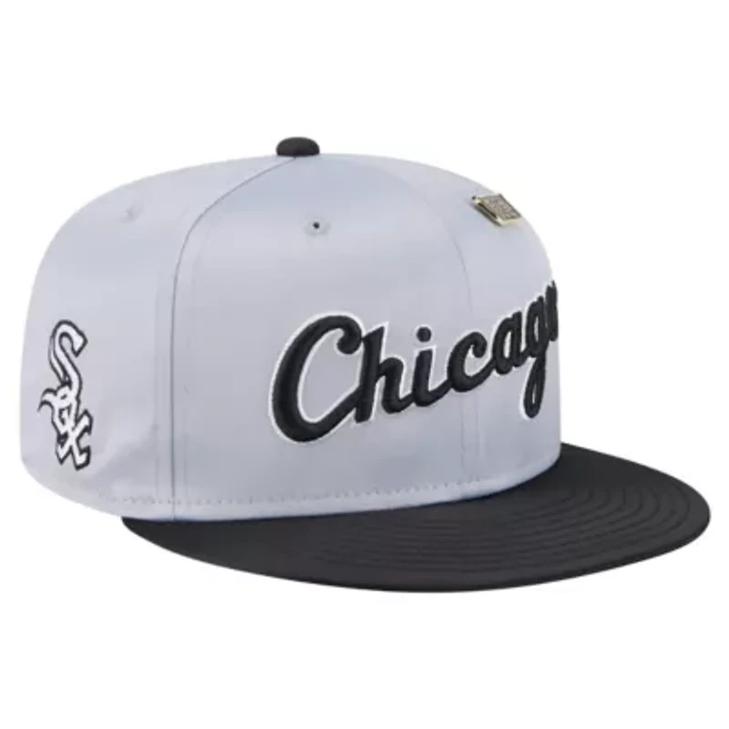 Chicago White Sox MLB Gray/Black Satin 59FIFTY Fitted Hat