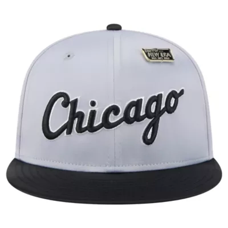 Chicago White Sox MLB Gray/Black Satin 59FIFTY Fitted Hat