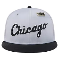 Chicago White Sox MLB Gray/Black Satin 59FIFTY Fitted Hat