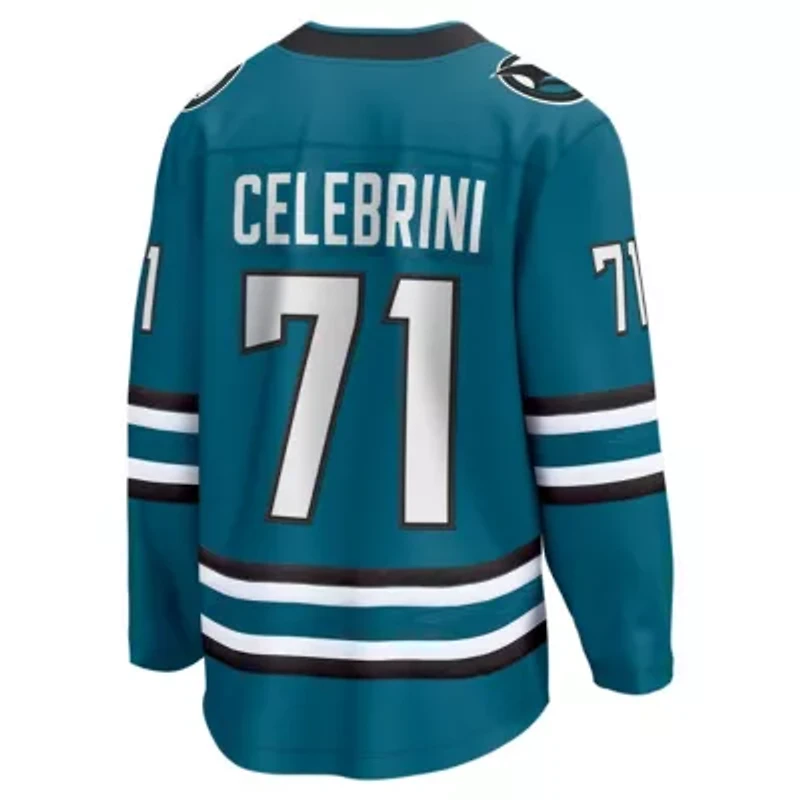 NHL Fanatics Macklin Celebrini San Jose Sharks Home Breakaway Jersey