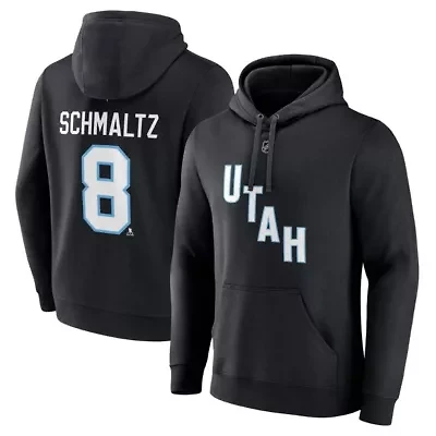 NHL Fanatics Nick Schmaltz Utah Authentic Stack Name & Number Tri-Blend Pullover Hoodie