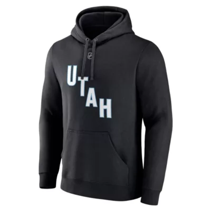 NHL Fanatics Nick Schmaltz Utah Authentic Stack Name & Number Tri-Blend Pullover Hoodie