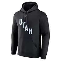 NHL Fanatics Nick Schmaltz Utah Authentic Stack Name & Number Tri-Blend Pullover Hoodie
