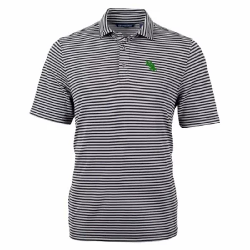 North Texas Mean Green NCAA Virtue Eco Pique Stripe Recycled Polo