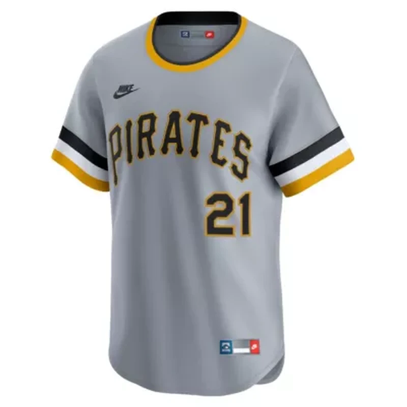 MLB Nike Roberto Clemente Pittsburgh Pirates Throwback Cooperstown Collection Limited Jersey