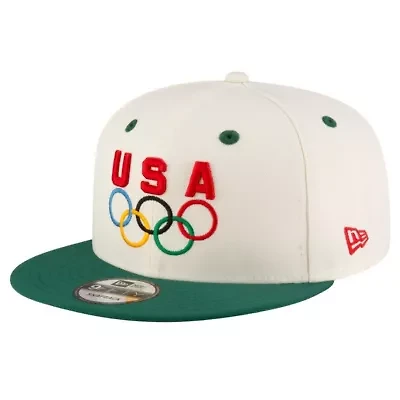 Olympics Cream/Hunter Team USA Chrome 9FIFTY Snapback Hat