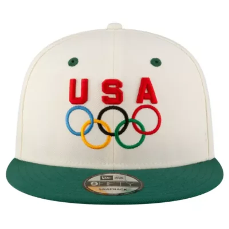 Olympics Cream/Hunter Team USA Chrome 9FIFTY Snapback Hat