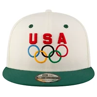 Olympics Cream/Hunter Team USA Chrome 9FIFTY Snapback Hat