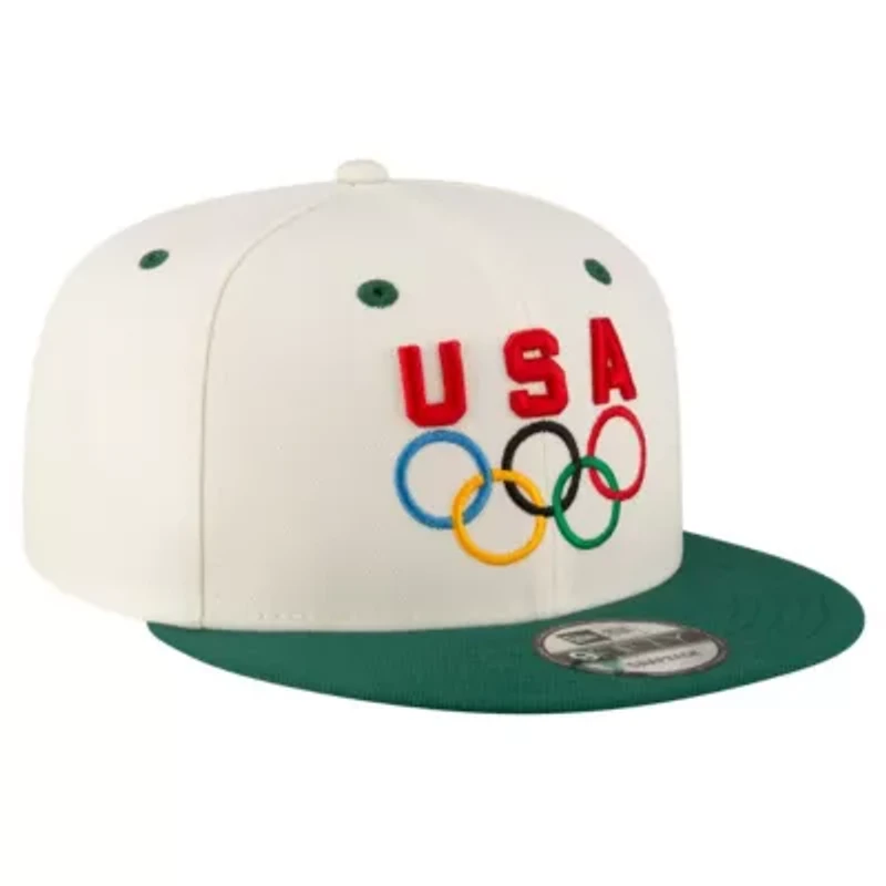 Olympics Cream/Hunter Team USA Chrome 9FIFTY Snapback Hat