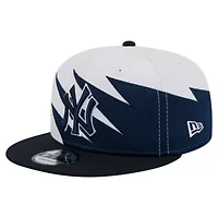 MLB Navy/White New York Yankees Jagged 9FIFTY Snapback Hat