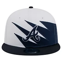 MLB Navy/White Atlanta Braves Jagged 9FIFTY Snapback Hat
