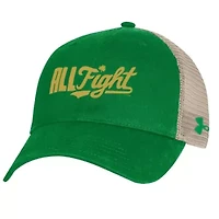 NCAA Under Armour Kelly Notre Dame Fighting Irish Performance Cotton Trucker Adjustable Hat