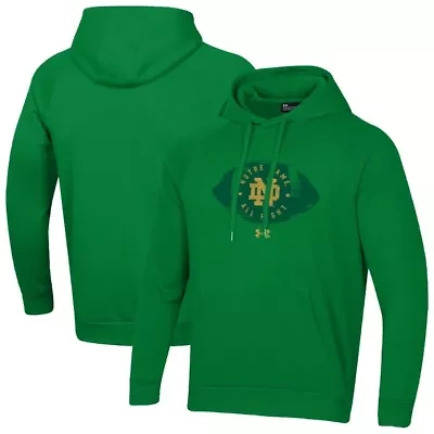 NCAA Under Armour Kelly Notre Dame Fighting Irish 2024 Wear Football Rival Fleece Pullover Hoodie