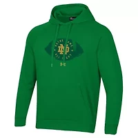 NCAA Under Armour Kelly Notre Dame Fighting Irish 2024 Wear Football Rival Fleece Pullover Hoodie