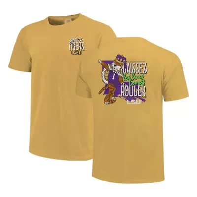 NCAA Unisex LSU Tigers Mardi Gras Hyper Local T-Shirt