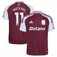 Premier League Ollie Watkins Claret Aston Villa 2024/25 Home Replica Player Jersey