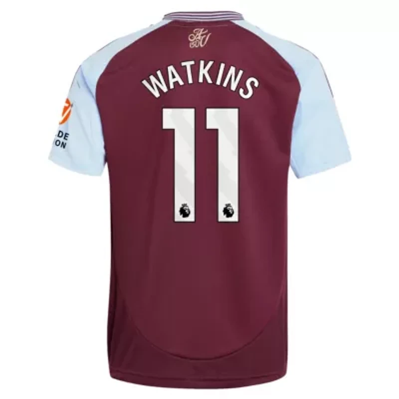 Premier League Ollie Watkins Claret Aston Villa 2024/25 Home Replica Player Jersey