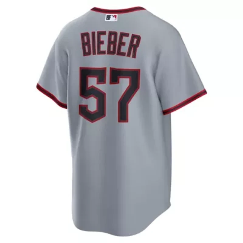 MLB Nike Shane Bieber Cleveland Guardians Road Replica Jersey