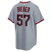 MLB Nike Shane Bieber Cleveland Guardians Road Replica Jersey