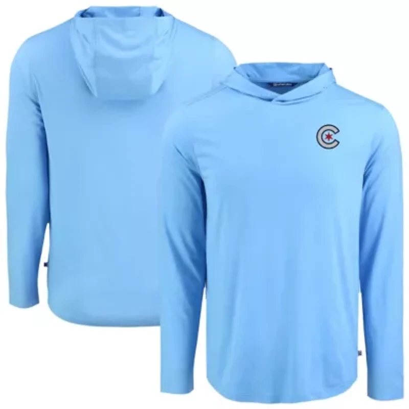 MLB Powder Chicago Cubs Coastline Epic Comfort Recycled Eco Hoodie Long Sleeve T-Shirt