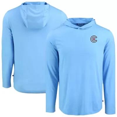 MLB Powder Chicago Cubs Coastline Epic Comfort Recycled Eco Hoodie Long Sleeve T-Shirt