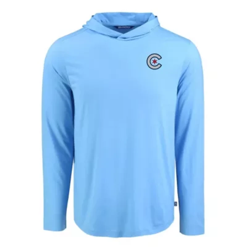 MLB Powder Chicago Cubs Coastline Epic Comfort Recycled Eco Hoodie Long Sleeve T-Shirt