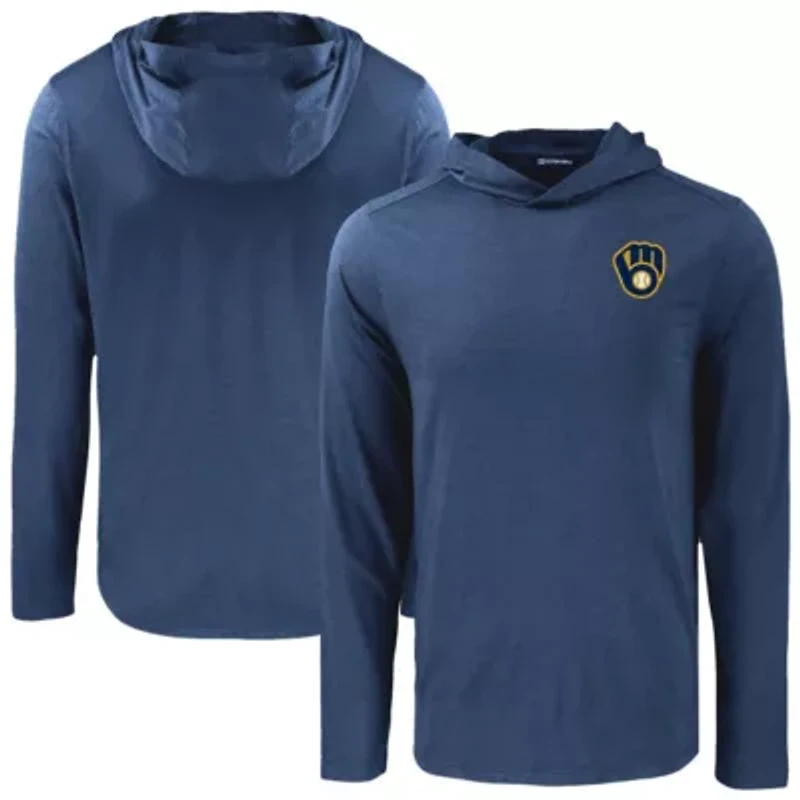 MLB Milwaukee Brewers Coastline Epic Comfort Recycled Eco Hoodie Long Sleeve T-Shirt