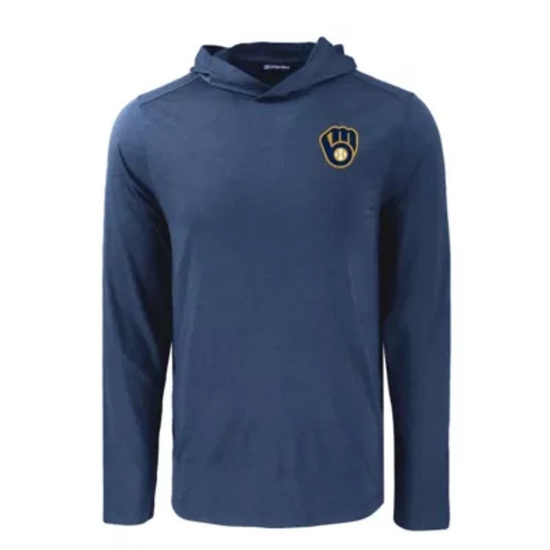 MLB Milwaukee Brewers Coastline Epic Comfort Recycled Eco Hoodie Long Sleeve T-Shirt