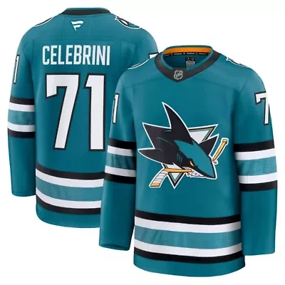 NHL Fanatics Macklin Celebrini San Jose Sharks Home Premium Jersey