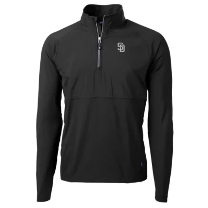 MLB San Diego Padres Adapt Eco Hybrid Raglan DryTec Quarter-Zip Jacket