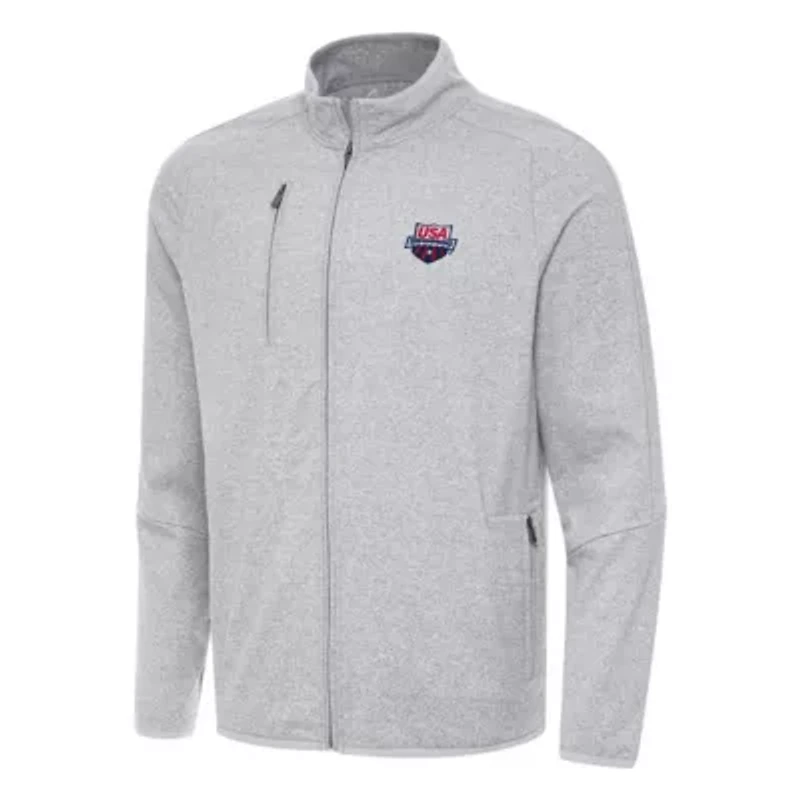 Olympics Heather USA Swimming Hold-Up Full-Zip Jacket