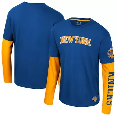 NBA Unisex New York Knicks Spectator 2fer Long Sleeve T-Shirt