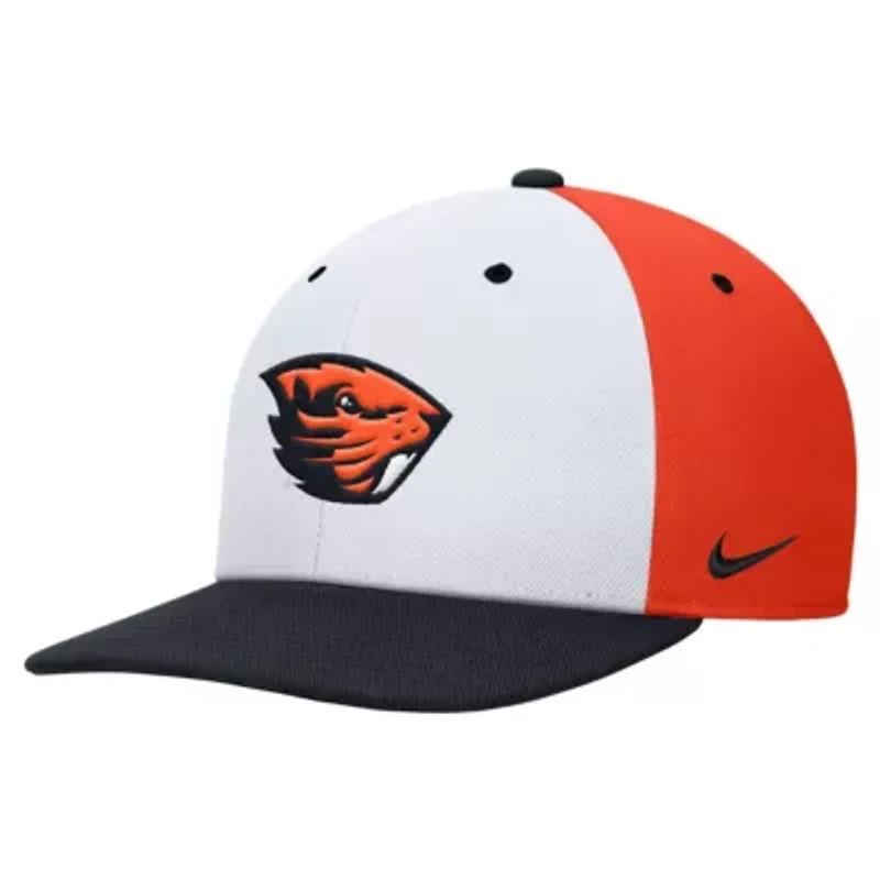 NCAA Nike White/Orange Oregon State Beavers Pro Performance Snapback Hat