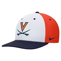 NCAA Nike White/Orange Virginia Cavaliers Pro Performance Snapback Hat