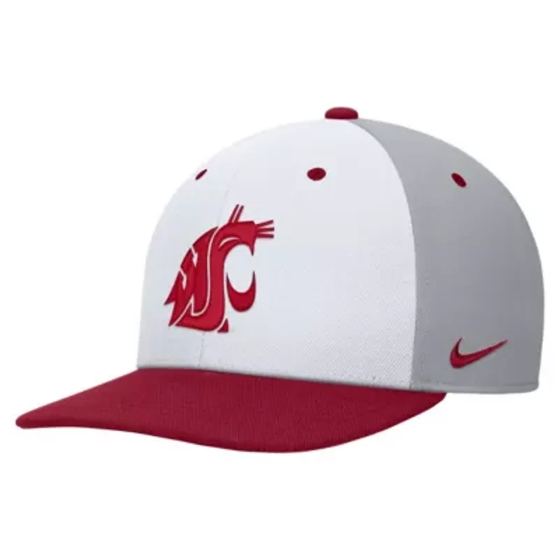 NCAA Nike White/Gray Washington State Cougars Pro Performance Snapback Hat