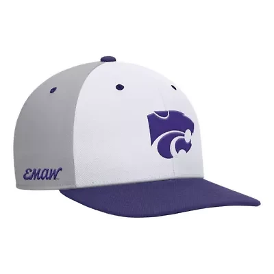 NCAA Nike White/Gray Kansas State Wildcats Pro Performance Snapback Hat