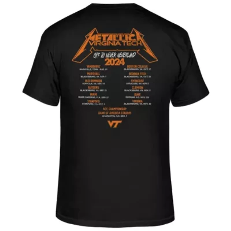 NCAA Virginia Tech Hokies Metallica Retro T-Shirt