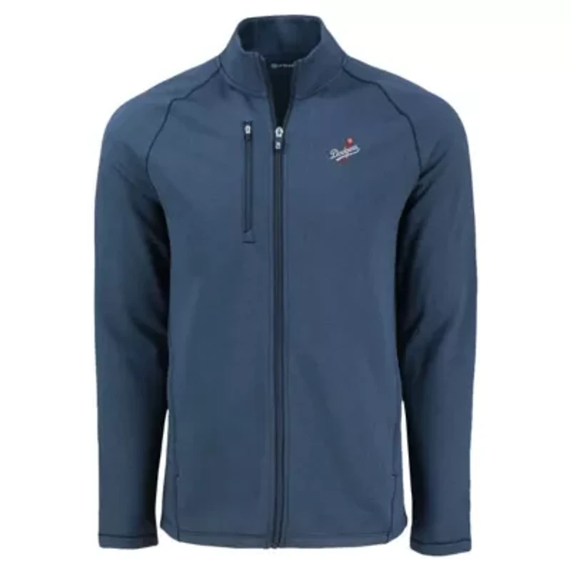 MLB Heather Los Angeles Dodgers Peshastin Eco Fleece Recycled Raglan Full-Zip Jacket