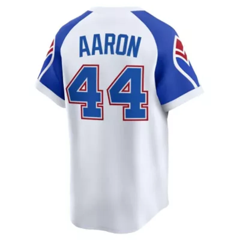 MLB Nike Hank Aaron Atlanta Braves Throwback Cooperstown Collection Limited Jersey