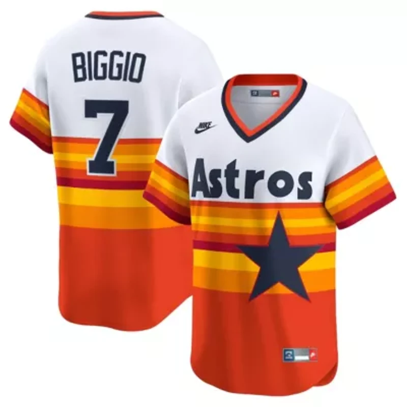 MLB Nike Craig Biggio Houston Astros Throwback Cooperstown Collection Limited Player Jersey