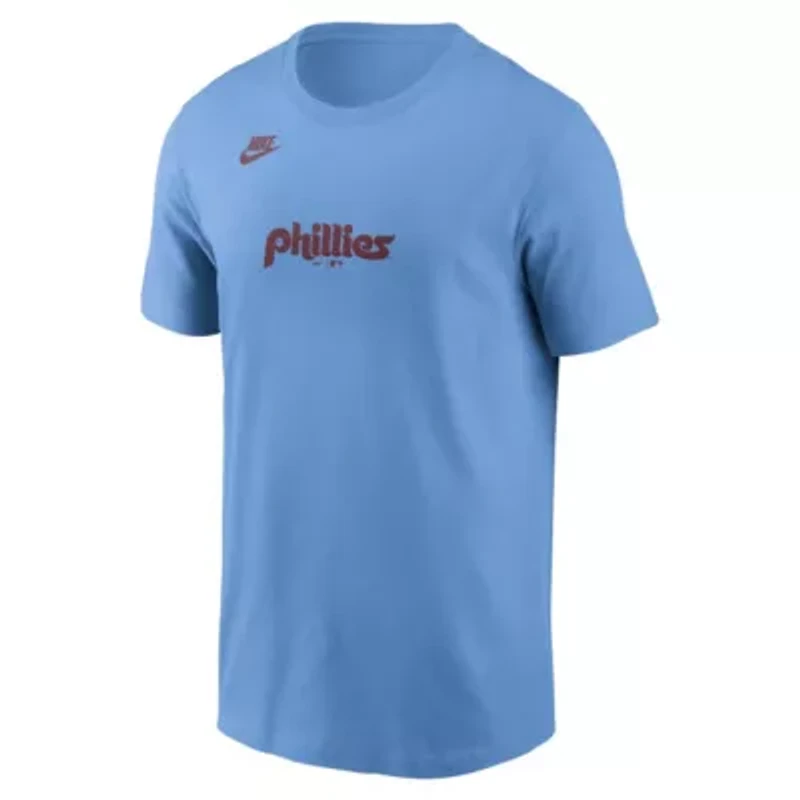 MLB Nike Light Philadelphia Phillies Cooperstown Collection Wordmark T-Shirt