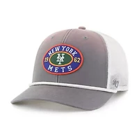 MLB Gray/White New York Mets Tide Sweep Rope Trucker Adjustable Hat