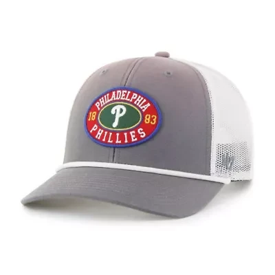 MLB Gray/White Philadelphia Phillies Tide Sweep Rope Trucker Adjustable Hat