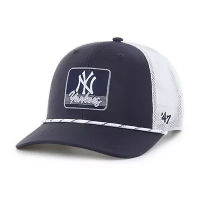MLB Navy/White New York Yankees Scratch Adjustable Trucker Hat