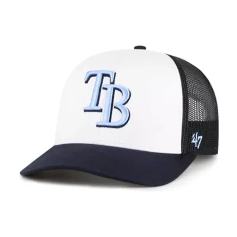 MLB White/Navy Tampa Bay Rays Freshman Trucker Adjustable Hat