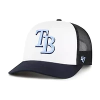 MLB White/Navy Tampa Bay Rays Freshman Trucker Adjustable Hat