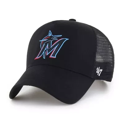 MLB Miami Marlins Ballpark Offside Adjustable Trucker Hat