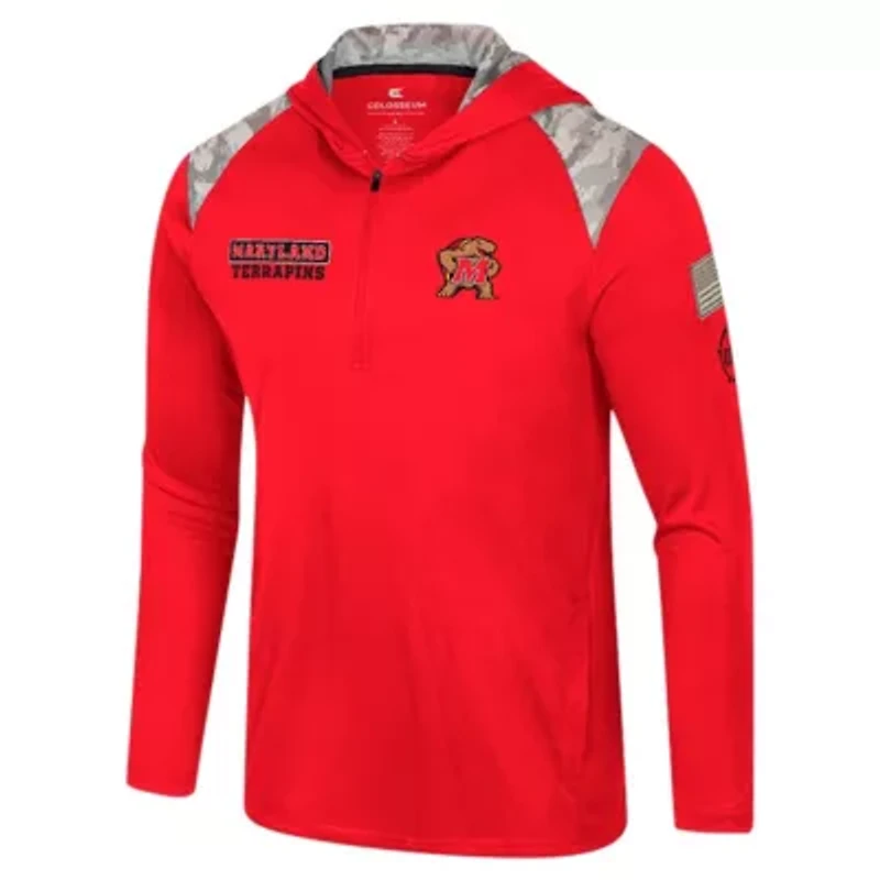 NCAA Maryland Terrapins OHT Military Appreciation Quarter-Zip Hoodie Jacket