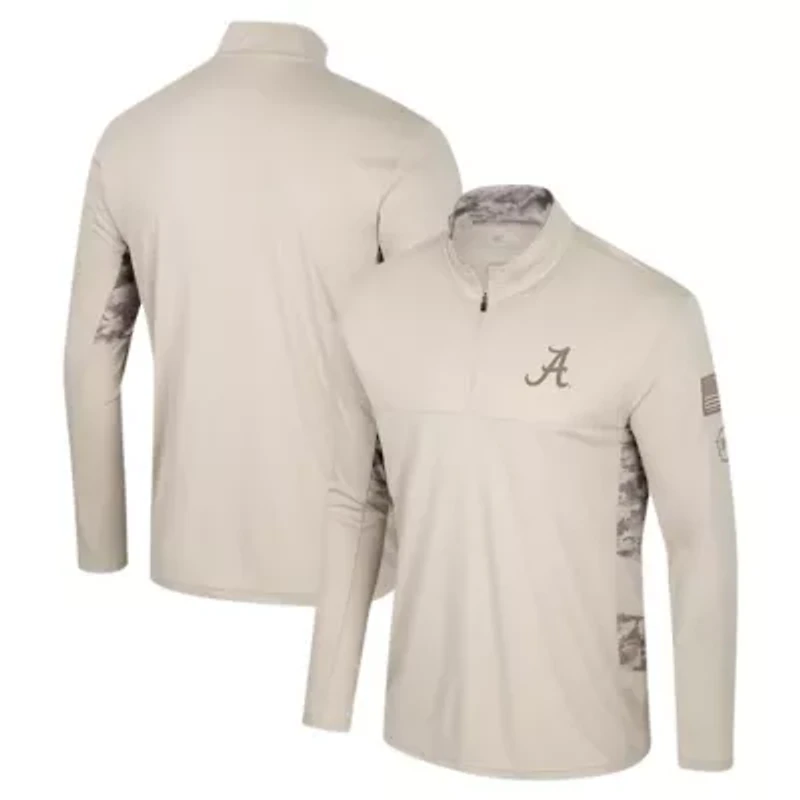 Alabama Crimson Tide NCAA OHT Military Appreciation Quarter-Zip Jacket