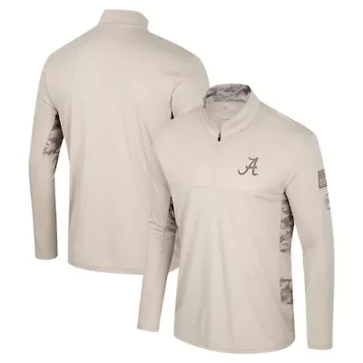 Alabama Crimson Tide NCAA OHT Military Appreciation Quarter-Zip Jacket